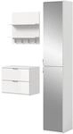 Inn.Furn Garderoben-Set 3-teilig in Wei&szlig; Hochglanz 97 cm SystemX