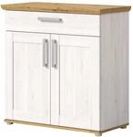 Inn.Furn Schuhschrank Wei&szlig; L&auml;rche 95 cm Landhaus-Stil Mirano