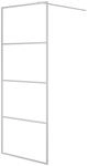 vidaXL Duschwand f&uuml;r Walk-In Dusche Silber 80x195 cm ESG-Glas Klar 152135