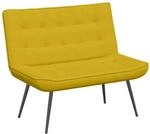 vidaXL Sitzbank Gelb 110x74x84 cm Samt 4012343