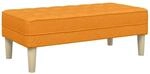 vidaXL Bank mit Kissen Dunkelgelb 113 x 57 x 39 cm Stoff 42001943