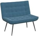 vidaXL Sitzbank Blau 110x74x84 cm Samt 4012346