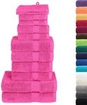 vidaXL 12-Tlg Premium-Handtuch-Set SOLUND Rosa 600 g/m&sup2; 137586