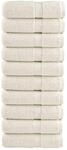 vidaXL Premium Waschhandt&uuml;cher SOLUND 10 St&uuml;ck Creme 30x30 cm 600 g/m&sup2; 137469