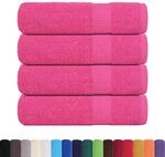 vidaXL Duscht&uuml;cher 4 Stk Rosa 70x140 cm 360 g/m&sup2; 100% Baumwolle 137050