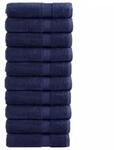 vidaXL Premium-Handt&uuml;cher 10 Stk Marineblau 50x100 600 g/m2 Baumwolle