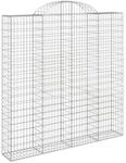 vidaXL Gabionen mit Hochbogen 4 Stk 200x30x200/220cm Verzinktes Eisen 3146217