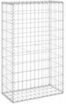 vidaXL Gabionenwand mit Abdeckung Verzinkter Stahl 60x30x100 cm 147811