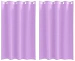 vidaXL Verdunkelungs-Vorh&auml;nge mit Ringen Lila Polyester 4107379