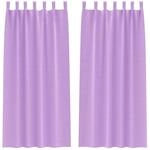 vidaXL Verdunkelungs-Vorh&auml;nge mit Ringen Lila Polyester 4107600