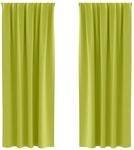 vidaXL Verdunkelungs-Vorh&auml;nge mit Ringen Gr&uuml;n Polyester 4107502