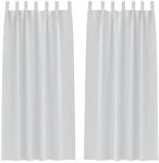 vidaXL Verdunkelungs-Vorh&auml;nge mit Ringen Helles Grau Polyester 4107570