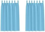 vidaXL Verdunkelungs-Vorh&auml;nge mit Ringen Himmelblau Polyester 4107544