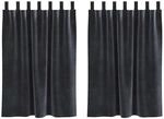 vidaXL Vorh&auml;nge 2 Stk Dunkelgrau 140 x 140 cm Samt 4107233