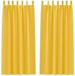 vidaXL Verdunkelungs-Vorh&auml;nge mit Ringen Senfgelb Polyester 4107617