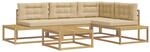 vidaXL Outdoor-Sofagarnitur mit Kissen Wei&szlig; 79 x 79 x 37 cm Polyester 3387007