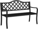 Costway Gartenbank Metall 2 Sitzer mit R&uuml;ckenlehne 128 x 54 x 89 cm