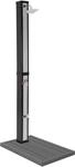 ML-Design Solardusche 40L 217cm Silber-Schwarz Fu&szlig;dusche Bodenplatte