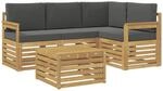 vidaXL Outdoor-Sofagarnitur 5-Tlg Wei&szlig; und Anthrazit 59 x 59 x 37 cm 3391782
