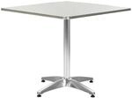 vidaXL Gartentisch Silbern 80x80x70 cm Aluminium 48716