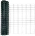 vidaXL Zaun mit Pfosten Gr&uuml;n 1 x 10 m Stahl und PVC 3335983