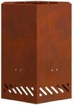 vidaXL Rauchfreier Feuerkorb Braun 38 x 38 x 51 cm Wetterfeststahl 858985