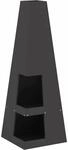 vidaXL Feuerstelle Schwarz 35 x 35 x 100 cm Stahl 858946