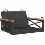 vidaXL H&auml;ngesessel Schwarz 63x62x40 cm Poly Rattan 368170