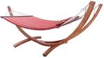 Axi H&auml;ngematte Hawaii Set mit Holzgestell Rot