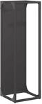 vidaXL Brennholzregal Schwarz 25x25x80 cm Kaltgewalzter Stahl 864263
