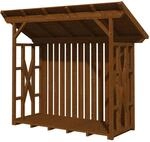 Skan Holz Holzunterstand Lars 2 290 x 128 cm Nussbaum