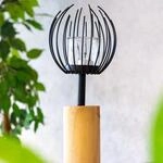 Frank Flechtwaren Windlicht-S&auml;ule Bl&uuml;tenkorb