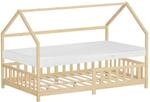ML-Design Kinderbett 120x200 cm mit Matratze Natur aus Kiefernholz