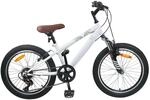 vidaXL Mountainbike 20 Zoll 6-Gang f&uuml;r Kinder 5-8 Jahren Wei&szlig; 42009740