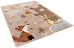 Pergamon Kinder Teppich Maui Kids Fuchs und B&auml;r Braun 80x150cm