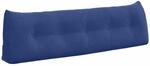 vidaXL R&uuml;ckenkissen Polizeiblau 160 x 24 x 50 cm Samt 42014556