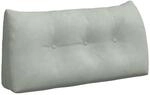 vidaXL R&uuml;ckenkissen Hellgrau 100 x 24 x 50 cm Samt 42014458