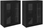vidaXL Wandmontierte Schr&auml;nke 2 Stk Schwarz Eichen-Optik 3394583