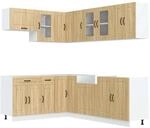 vidaXL 11 Tlg K&uuml;chenschrank-Set Kalmar Sonoma-Eiche Holzwerkstoff 3314884