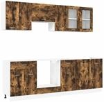 vidaXL K&uuml;chenschrank-Set Lyon 8-Tlg R&auml;uchereiche 240 x 46 x 81,5 cm 3388348