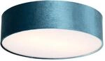 QAZQA Moderne Deckenleuchte Blau 40 cm Drum