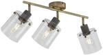 QAZQA Design Deckenstrahler Bronze mit Klarem Glas 3 Licht Domo
