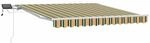 vidaXL Einziehbare Markise Gr&uuml;n und Gelb 350 x 250 cm Stoff und Stahl 3330448