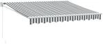 vidaXL Markise Einziehbar Anthrazit und Wei&szlig; 3x2,5 m Stoff & Aluminium 3216103