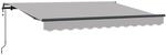 vidaXL Einziehbare Markise Hellgrau 250 x 200 cm Stoff 3329444