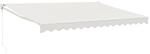 vidaXL Markise Einziehbar Creme 4x3 m Stoff und Aluminium 3154428