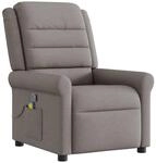vidaXL Massagesessel Taupe Stoff 4015653