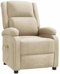 vidaXL Massagesessel Creme Stoff Modell 34