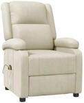 vidaXL Massagesessel Cremewei&szlig; Kunstleder 340163