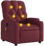 vidaXL Massagesessel Weinrot Stoff 372494